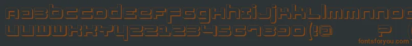 Fatsansshadow-fontti – ruskeat fontit mustalla taustalla