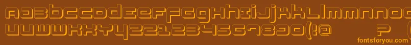 Fatsansshadow Font – Orange Fonts on Brown Background