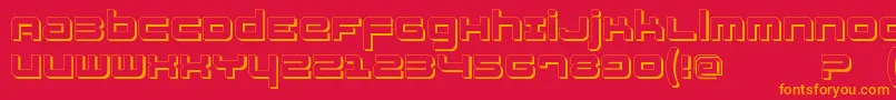 Fatsansshadow Font – Orange Fonts on Red Background