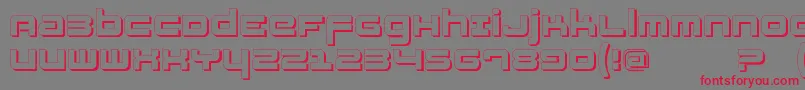 Fatsansshadow-Schriftart – Rote Schriften auf grauem Hintergrund