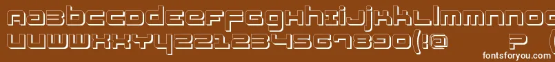 Fatsansshadow Font – White Fonts on Brown Background