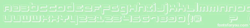 Fatsansshadow Font – White Fonts on Green Background