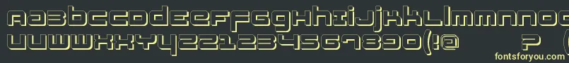 Fatsansshadow Font – Yellow Fonts on Black Background