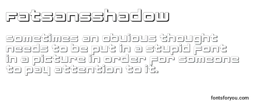 Шрифт Fatsansshadow