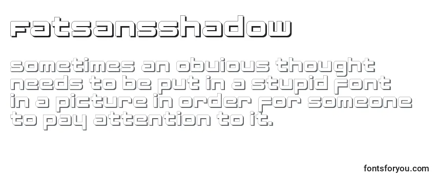 Schriftart Fatsansshadow