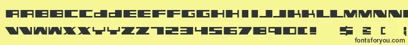 Linotypekiller Font – Black Fonts on Yellow Background