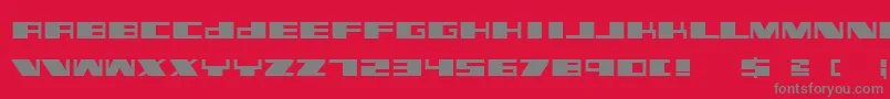 Linotypekiller Font – Gray Fonts on Red Background