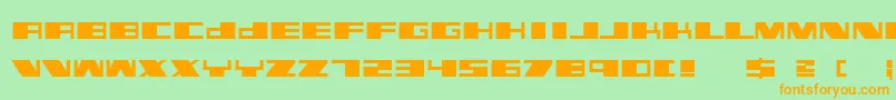 Linotypekiller Font – Orange Fonts on Green Background