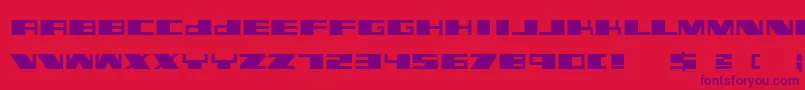 Linotypekiller Font – Purple Fonts on Red Background