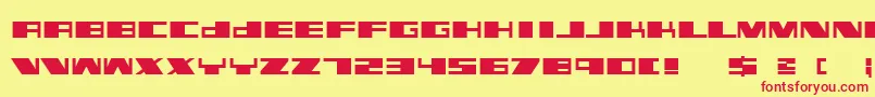 Linotypekiller Font – Red Fonts on Yellow Background