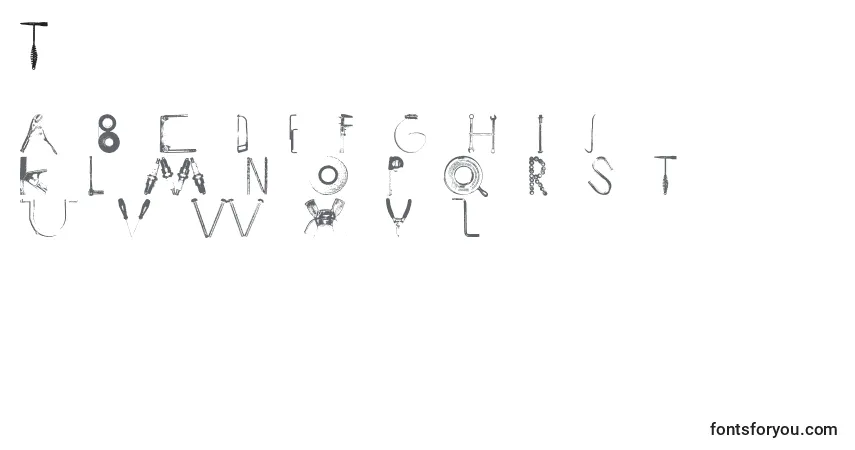 Schriftart Toolbox – Alphabet, Zahlen, spezielle Symbole
