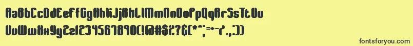 Wagerwon Font – Black Fonts on Yellow Background