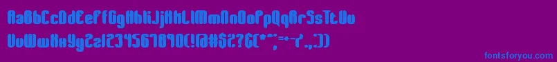 Wagerwon Font – Blue Fonts on Purple Background