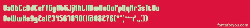 Wagerwon Font – Green Fonts on Red Background