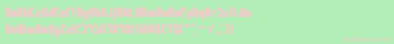 フォントWagerwon – 緑の背景にピンクのフォント