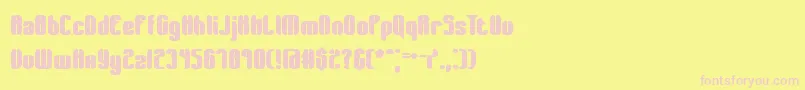 Wagerwon Font – Pink Fonts on Yellow Background