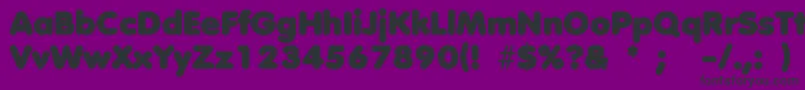 フォントDebussy – 紫の背景に黒い文字