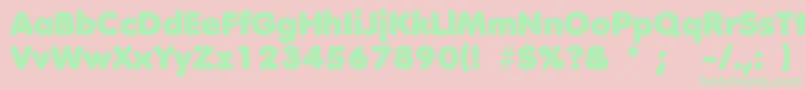 Debussy Font – Green Fonts on Pink Background