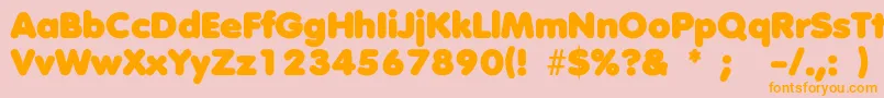 Debussy Font – Orange Fonts on Pink Background