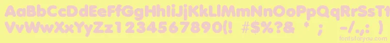 Debussy Font – Pink Fonts on Yellow Background