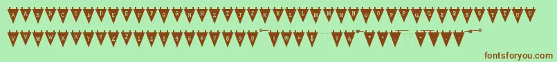 Kgroyals Font – Brown Fonts on Green Background