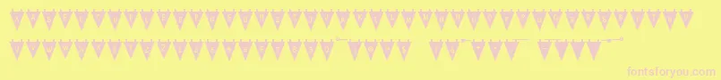 Kgroyals Font – Pink Fonts on Yellow Background