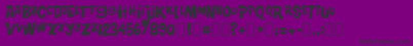 フォントTurkeySandwich – 紫の背景に黒い文字