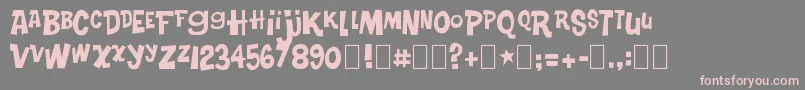 フォントTurkeySandwich – 灰色の背景にピンクのフォント