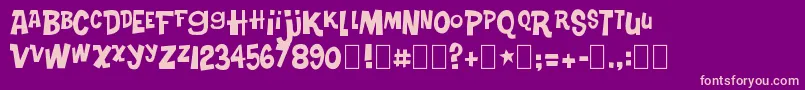 フォントTurkeySandwich – 紫の背景にピンクのフォント