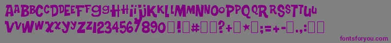 TurkeySandwich Font – Purple Fonts on Gray Background