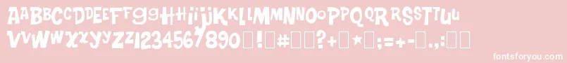 フォントTurkeySandwich – ピンクの背景に白い文字