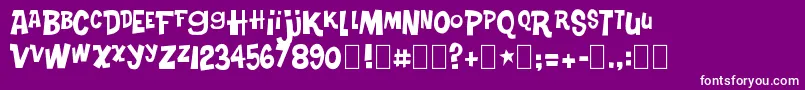 フォントTurkeySandwich – 紫の背景に白い文字