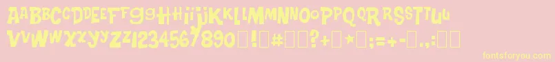 TurkeySandwich Font – Yellow Fonts on Pink Background