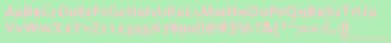 LinotypeAromaBoldSc Font – Pink Fonts on Green Background