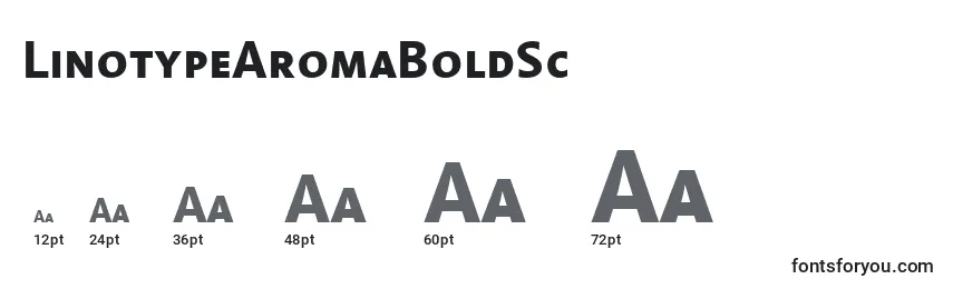 LinotypeAromaBoldSc-fontin koot