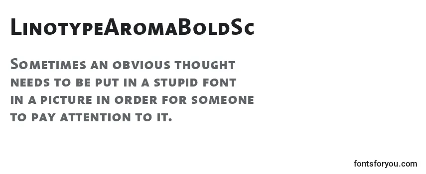 LinotypeAromaBoldSc Font