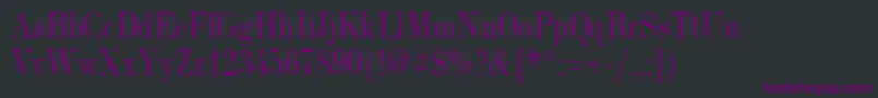 NewStandardOldNarrow Font – Purple Fonts on Black Background