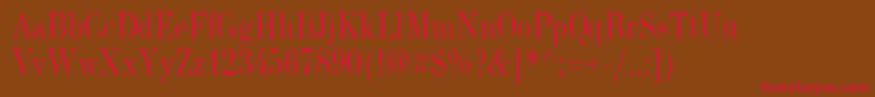 NewStandardOldNarrow Font – Red Fonts on Brown Background