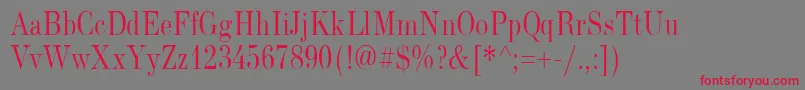 NewStandardOldNarrow Font – Red Fonts on Gray Background