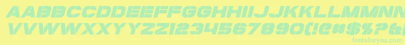 CoulsonItalic Font – Green Fonts on Yellow Background