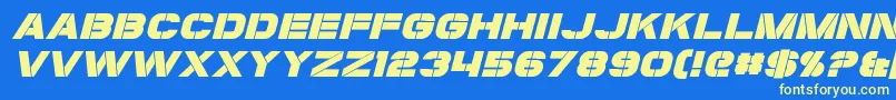 CoulsonItalic Font – Yellow Fonts on Blue Background