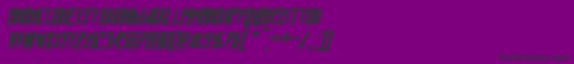 フォントHarkerBoldItalic – 紫の背景に黒い文字