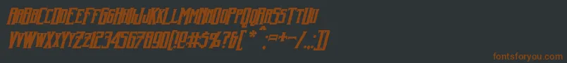 HarkerBoldItalic Font – Brown Fonts on Black Background