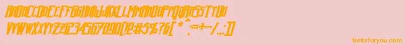 HarkerBoldItalic Font – Orange Fonts on Pink Background