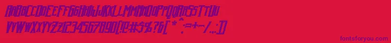 HarkerBoldItalic Font – Purple Fonts on Red Background