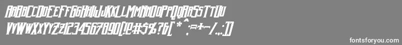 フォントHarkerBoldItalic – 灰色の背景に白い文字