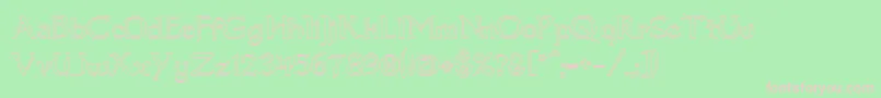Dumbledor1Outline-Schriftart – Rosa Schriften auf grünem Hintergrund