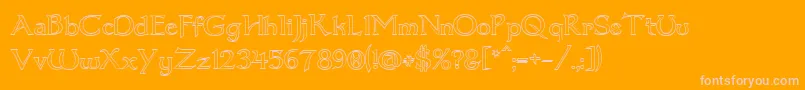 Czcionka Dumbledor1Outline – różowe czcionki na pomarańczowym tle