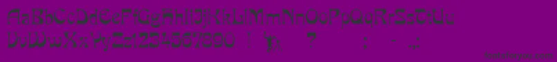 フォントMilo – 紫の背景に黒い文字