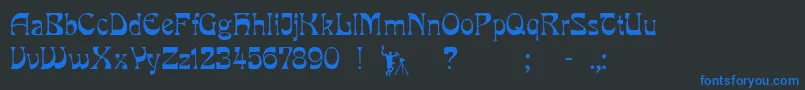 Milo Font – Blue Fonts on Black Background